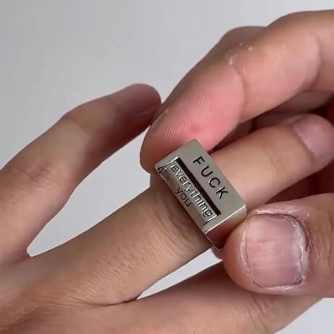 Funny Rotating 'FUCK' Ring