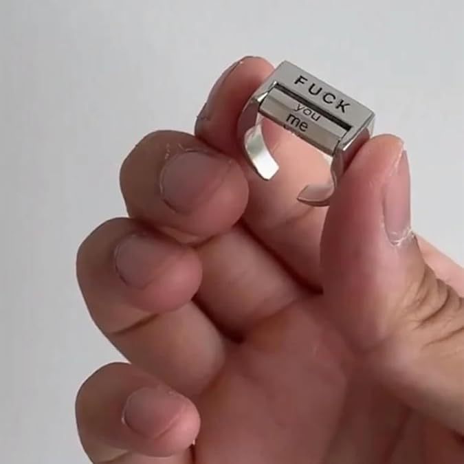Funny Rotating 'FUCK' Ring