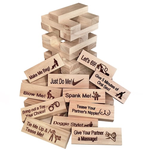 Couple Date Block Tower Jenga Game - Couple Activities & Date Night Ideas