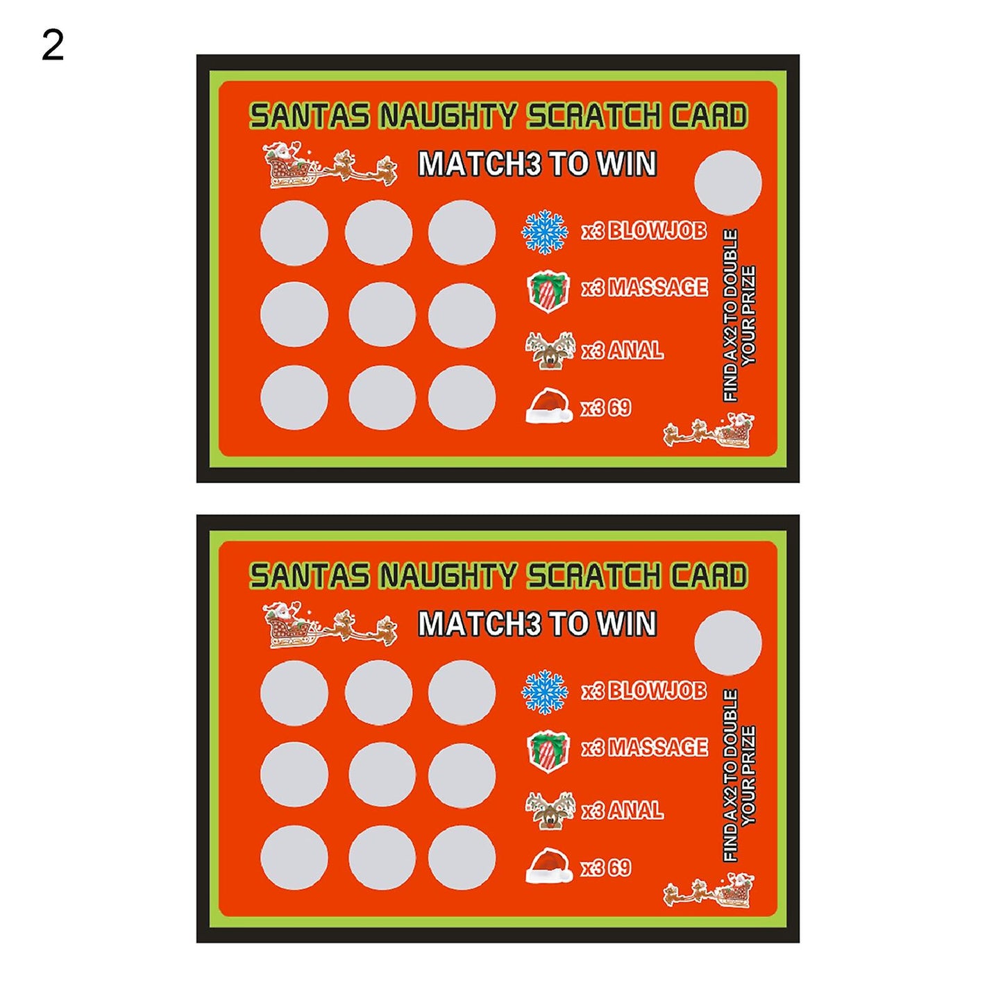 Adult Naughty Scratch Card--Match 3 to Win