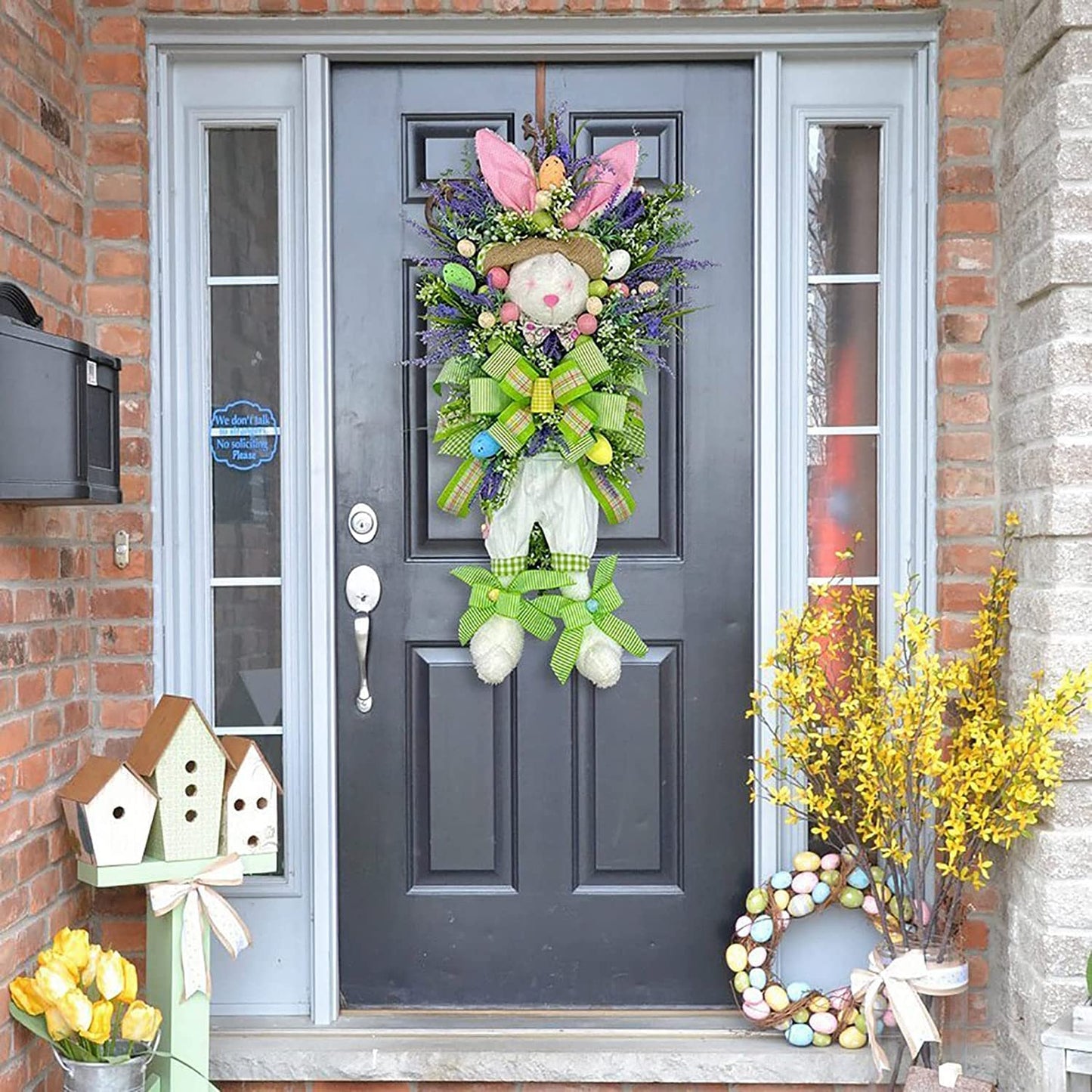 🐰💐New Easter Bunny Colorful Wreath