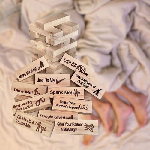 Couple Date Block Tower Jenga Game - Couple Activities & Date Night Ideas