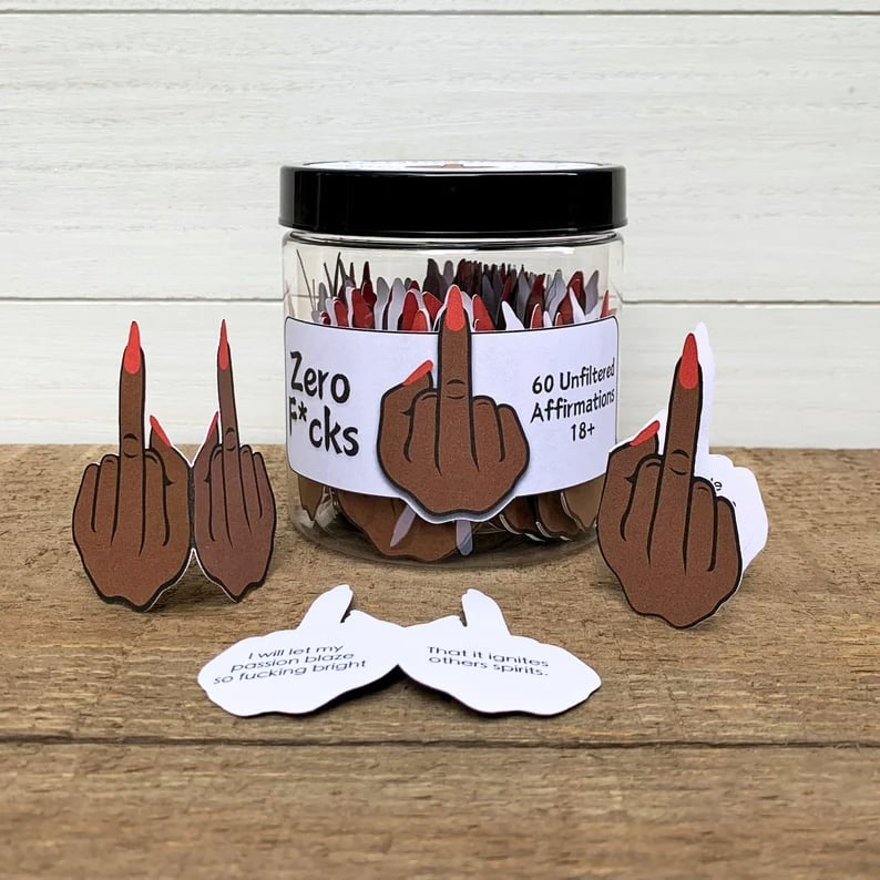 Middle Finger Swear Affirmation Cards