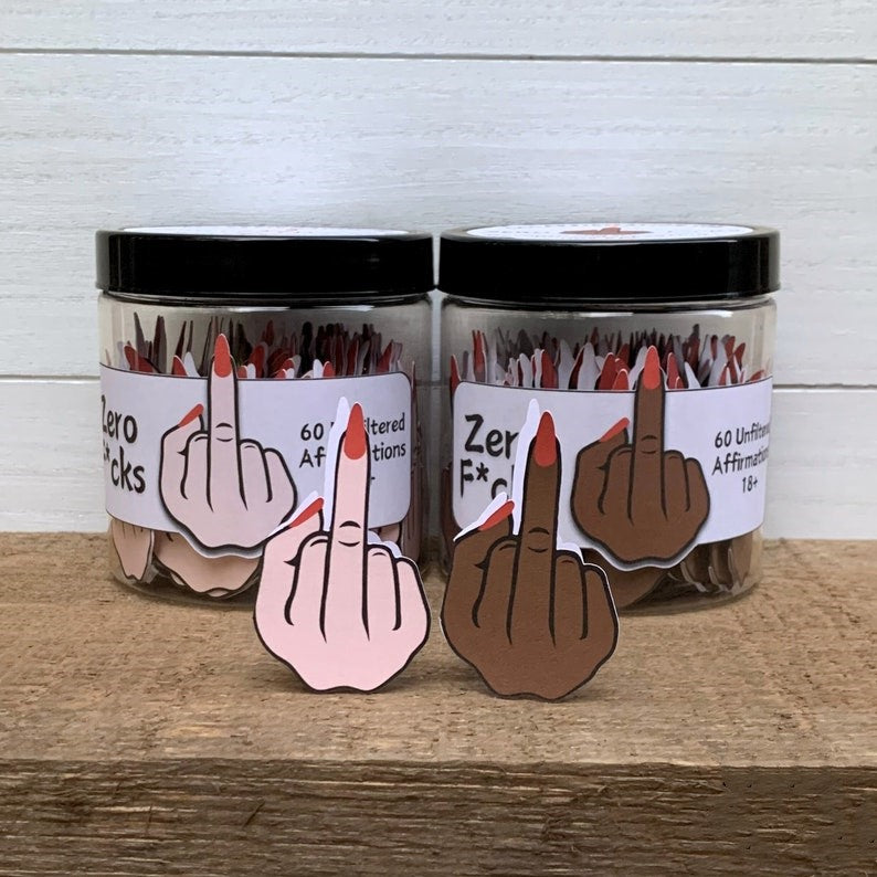 Middle Finger Swear Affirmation Cards