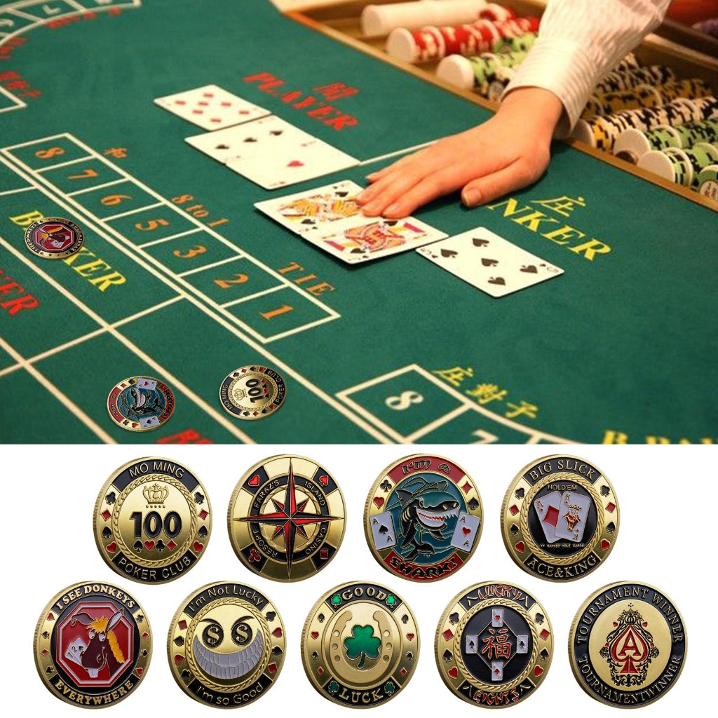 Table Game Poker Card Guards Coins Gift