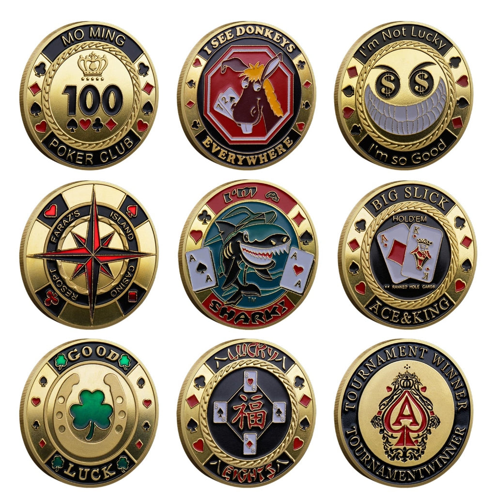 Table Game Poker Card Guards Coins Gift