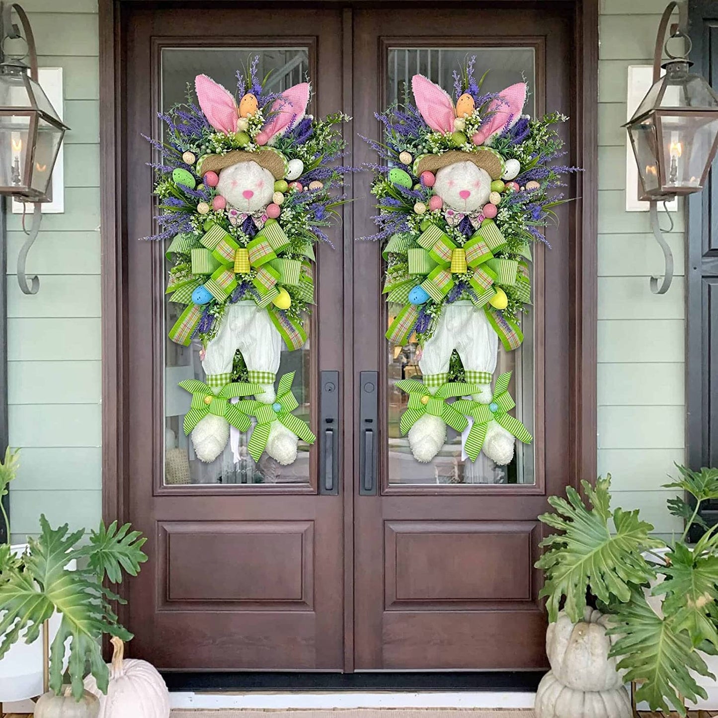 🐰💐New Easter Bunny Colorful Wreath