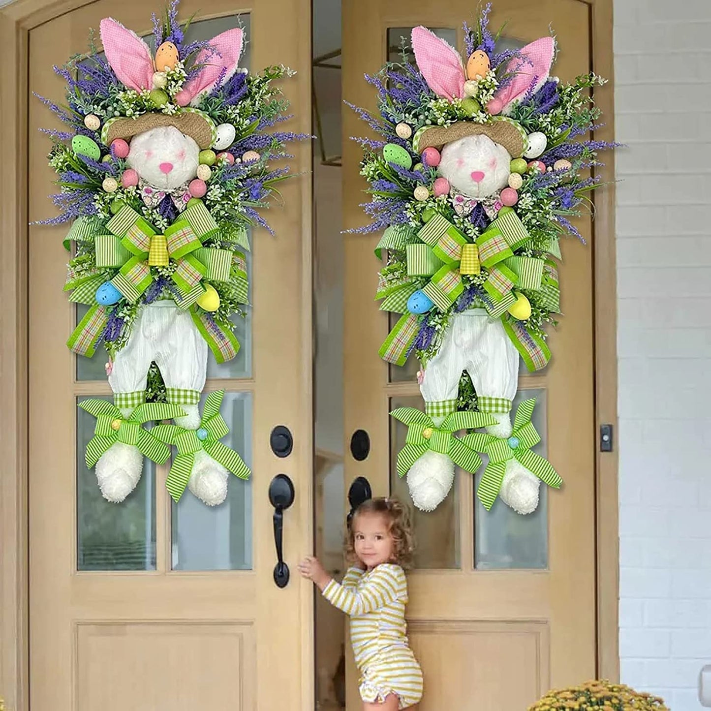 🐰💐New Easter Bunny Colorful Wreath