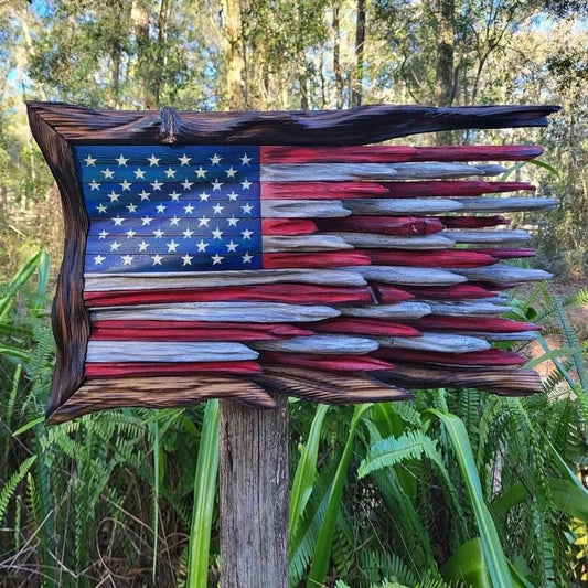 🔥Hot Sale 49% OFF -Wooden American Flag (BUY 2 FREE SHIPPING)