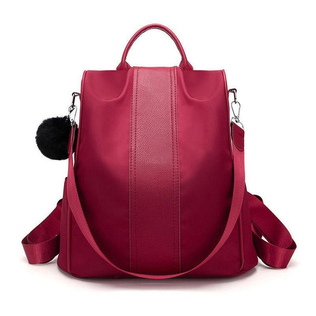 Classic Nylon Large Capacity Multifunctional Anti-theft Zipper Backpack - Marfuny