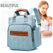 Women's Stylish Solid Waterproof Nylon Bags Large Capacity Multi-pocket Zipper Backpack - Marfuny