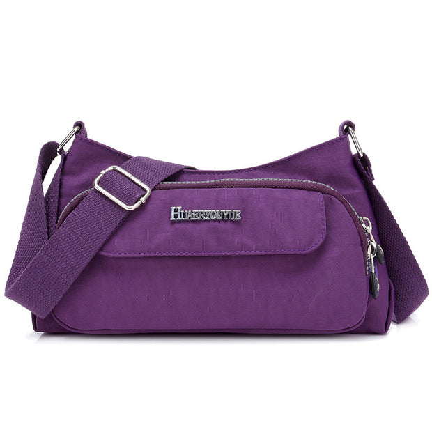 Women's Fashion Soild Waterproof Nylon Bags Multi-pocket Zipper Crossbody Bags - Marfuny