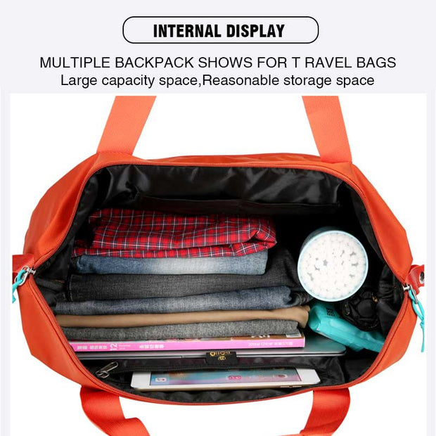 Colorful Large Capacity Foldable Ladies Travel Bag
