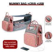 🔥🔥 2020 New Protable Crib Mummy Backpack Multifunction Travel Diaper Bags - Marfuny