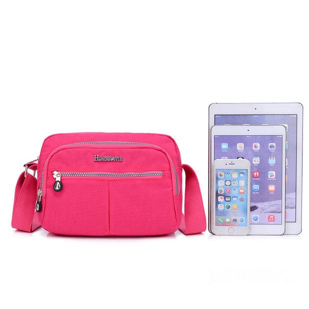 Women's Casual Waterproof Nylon Bag Solid Multi-pocket Zipper Crossbody Bags - Marfuny