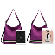 Women's Stylish Solid Waterproof Nylon Bags Multifunctional Zipper Backpack - Marfuny