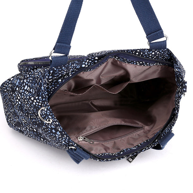Women's Elegant Print Waterproof Nylon Bags Large Capacity Zipper Crossbody Bags - Marfuny