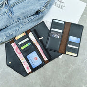 Women's Stylish Solid Waterproof Bags Magnetic Snap Long Wallet  - Marfuny