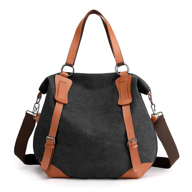 Multifunction Large Capacity Retro Ladies Canvas Bag