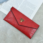 Women's Stylish Solid Waterproof Bags Magnetic Snap Long Wallet  - Marfuny