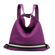 Women's Stylish Solid Waterproof Nylon Bags Multifunctional Zipper Backpack - Marfuny