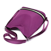 Women's Stylish Solid Waterproof Nylon Bags Multifunctional Zipper Backpack - Marfuny
