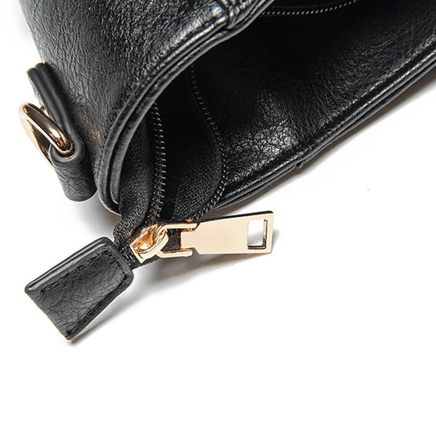 Women's Fashion Solid Tassel Large Capacity Multifunctional Zipper Handbags - Marfuny