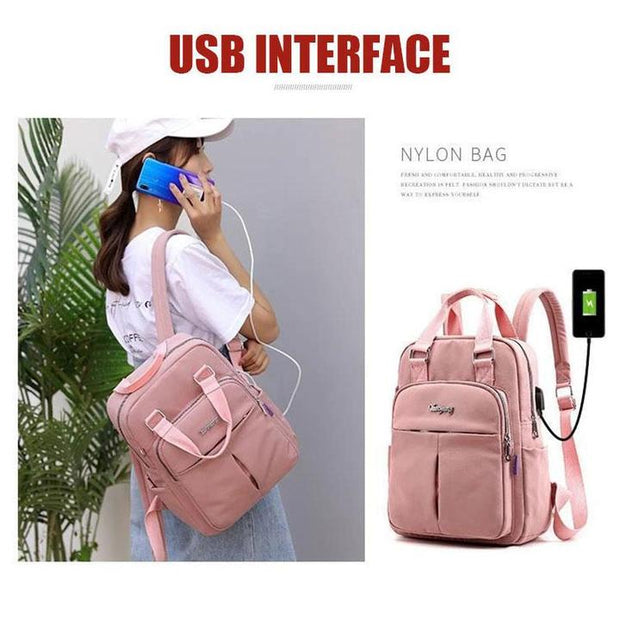 2020 Women's Fashion Anti-theft Large Capacity Waterproof Laptop Backpack With USB Charging Port - Marfuny