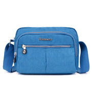 Women's Casual Waterproof Nylon Bag Solid Multi-pocket Zipper Crossbody Bags - Marfuny