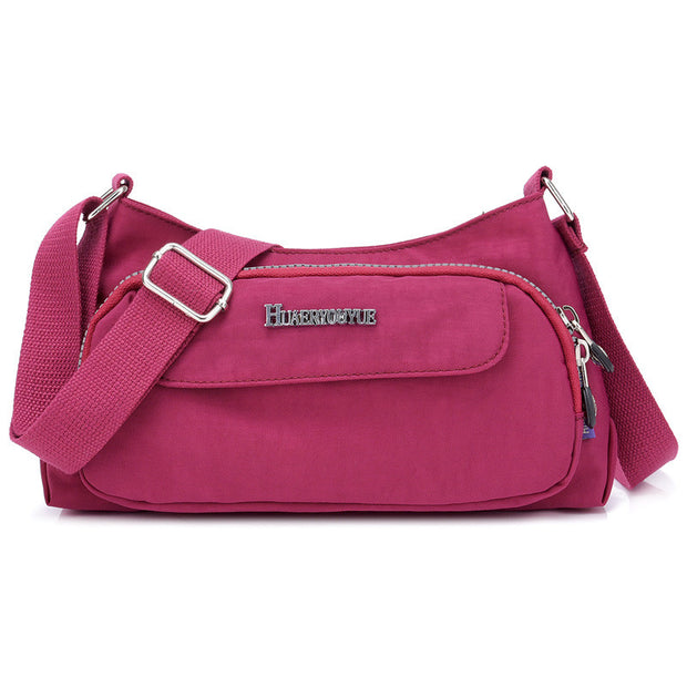 Women's Fashion Soild Waterproof Nylon Bags Multi-pocket Zipper Crossbody Bags - Marfuny