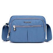 Women's Casual Waterproof Nylon Bag Solid Multi-pocket Zipper Crossbody Bags - Marfuny
