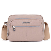 Women's Casual Waterproof Nylon Bag Solid Multi-pocket Zipper Crossbody Bags - Marfuny