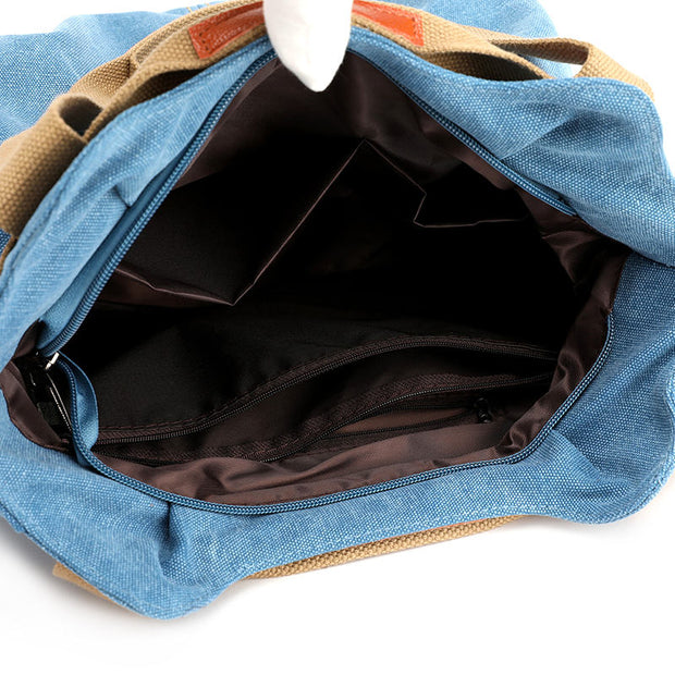 Women's Fashion High Quality Canvas Large Capacity Multi-pocket Zipper Handbags - Marfuny