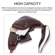 Neue Herren-Echtleder-Rindsleder-Vintage-Brusttasche