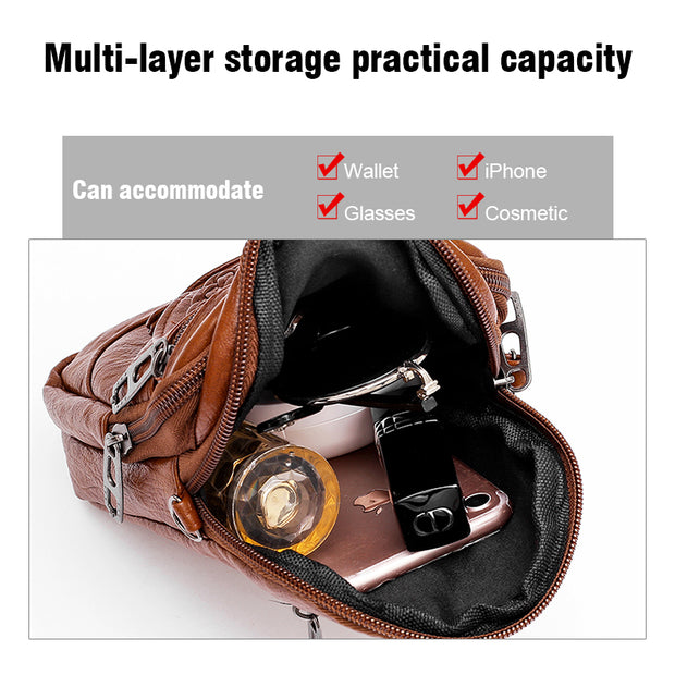 Exquisite All-match Genuine Leather Ladies Messenger Bag