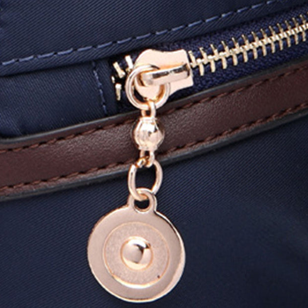 Women's Classic Solid Hairball Waterproof Nylon Bags Large Capacity Multifunctional Zipper Handbags - Marfuny