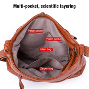 Genuine Leather Fashion Multi-Pocket Ladies Crossbody Bag
