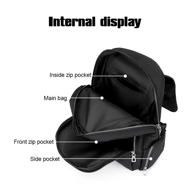 Multi-Pocket Anti-Theft Design Oxford Ladies Backpack