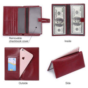 Women's Elegant Leather Multi-pocket Waterproof Bags Multifunctional Solid Women's Wallet - Marfuny