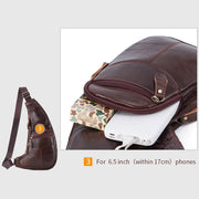 Neue Herren-Echtleder-Rindsleder-Vintage-Brusttasche
