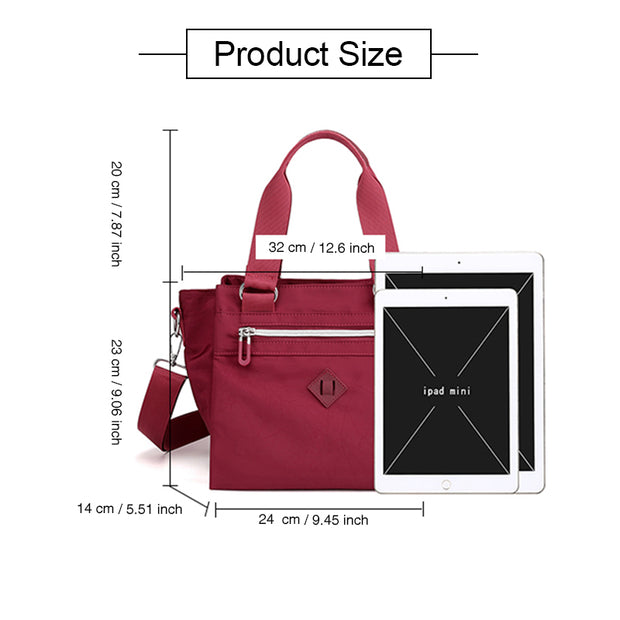 Multifunctional Multi-Pocket Large-Capacity Nylon Crossbody Bag