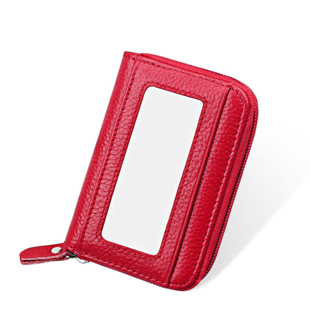 Genuine Leather RFID Wallet Multiple Card Slots Coin Purse
