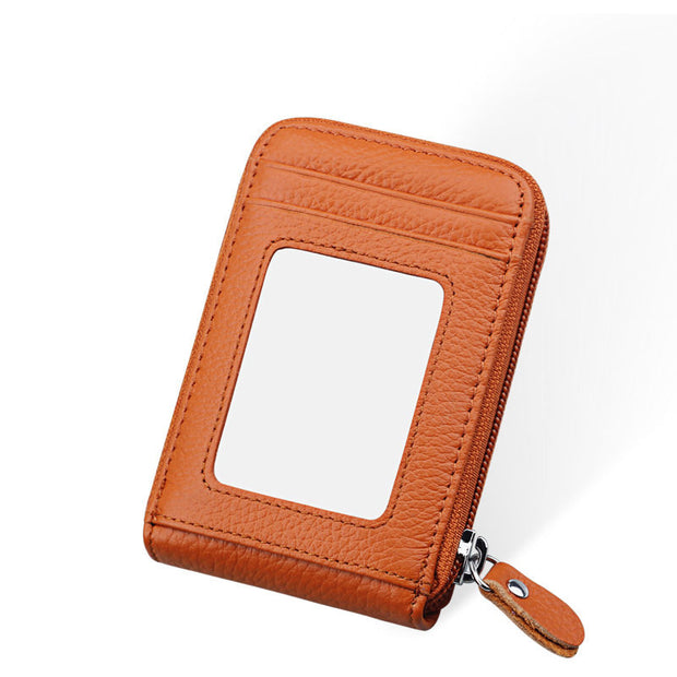 Genuine Leather RFID Wallet Multiple Card Slots Coin Purse