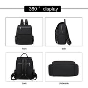 Multi-Pocket Anti-Theft Design Oxford Ladies Backpack