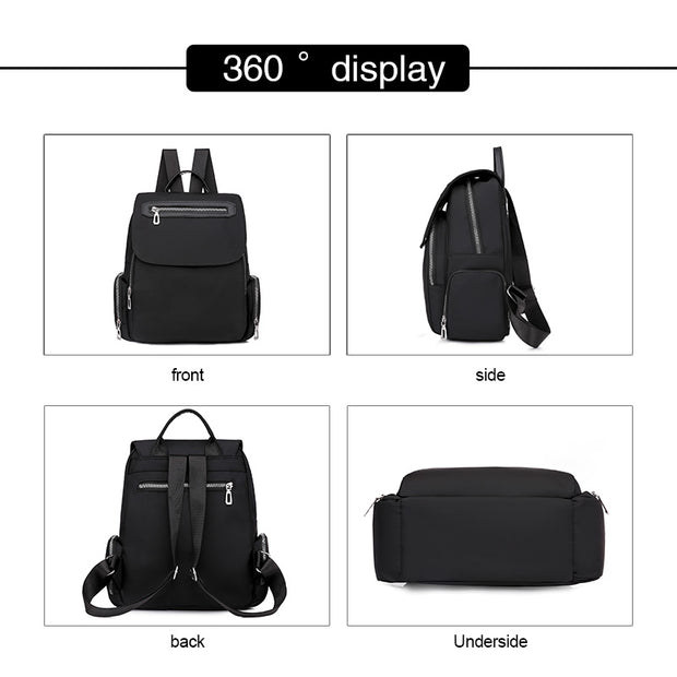 Multi-Pocket Anti-Theft Design Oxford Ladies Backpack