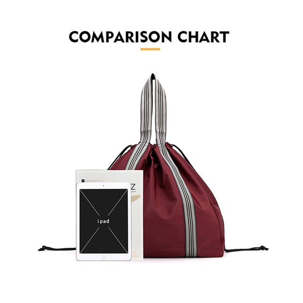 Trolley Case Fixing Strap Nylon Large Capacity Drawstring Ladies Backpack