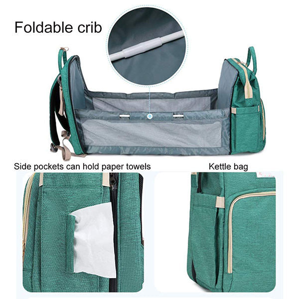 🔥🔥 2020 New Protable Crib Mummy Backpack Multifunction Travel Diaper Bags - Marfuny
