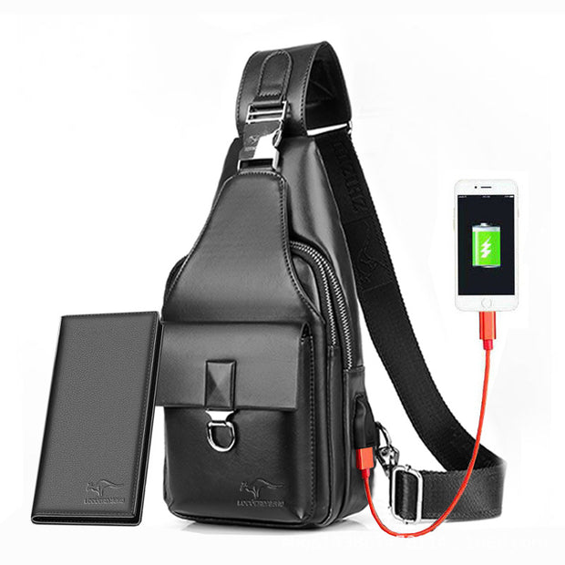 Wiederaufladbare, wasserdichte, hochwertige Brusttasche