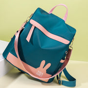 Women's Fashion Color Matching Tassel Waterproof Oxford Bag Anti-theft Multifunctional Zipper Backpack - Marfuny