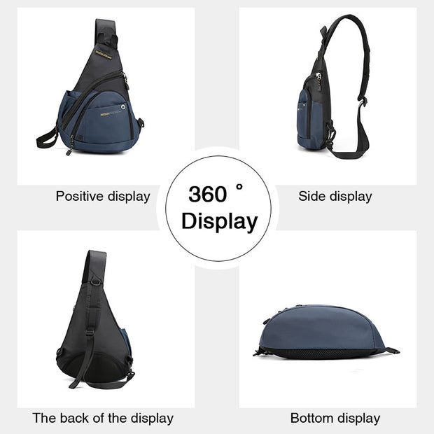 Modische Herren-Brusttasche aus Nylon mit großer Kapazität